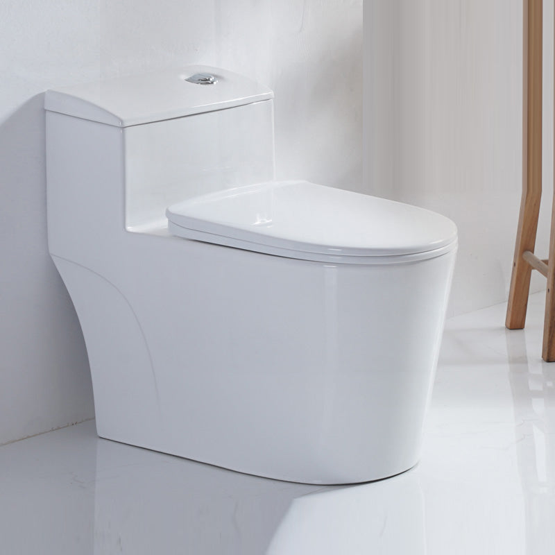 Traditional White Ceramic Flush Toilet Seat Included Urine Toilet for Washroom 15"L x 28"W x 25"H White Clearhalo 'Bathroom Remodel & Bathroom Fixtures' 'Home Improvement' 'home_improvement' 'home_improvement_toilets' 'Toilets & Bidets' 'Toilets' 7056104