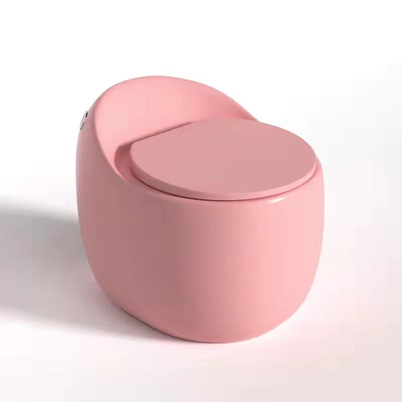 Modern Ceramic Flush Toilet Seat Included Toilet Bowl for Washroom 21"L x 28"W x 22"H Pink Clearhalo 'Bathroom Remodel & Bathroom Fixtures' 'Home Improvement' 'home_improvement' 'home_improvement_toilets' 'Toilets & Bidets' 'Toilets' 7056162