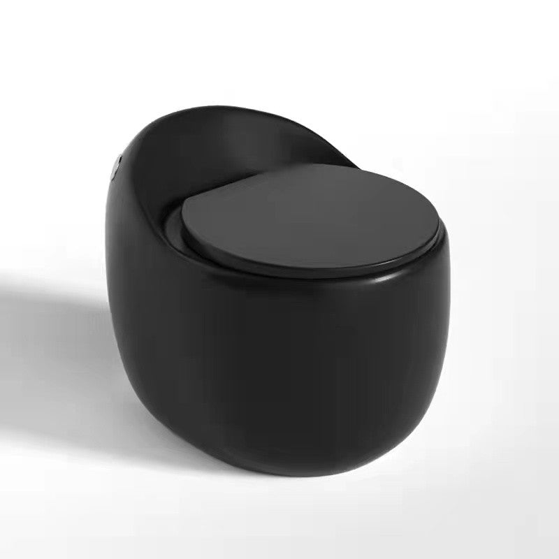 Modern Ceramic Flush Toilet Seat Included Toilet Bowl for Washroom 21"L x 28"W x 22"H Black Clearhalo 'Bathroom Remodel & Bathroom Fixtures' 'Home Improvement' 'home_improvement' 'home_improvement_toilets' 'Toilets & Bidets' 'Toilets' 7056164