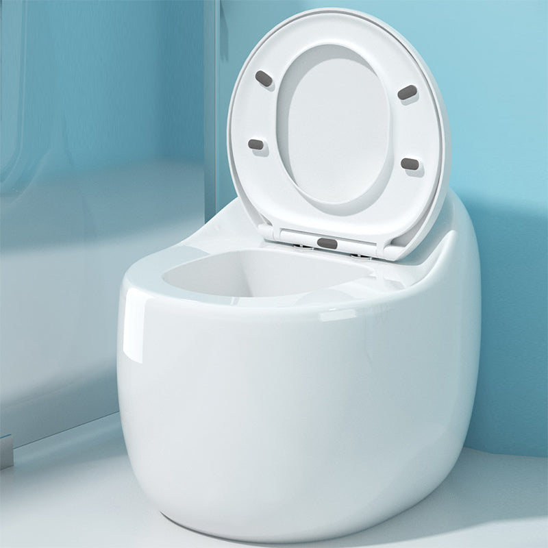 Modern Ceramic Flush Toilet Seat Included Toilet Bowl for Washroom 21"L x 28"W x 22"H White 16" Clearhalo 'Bathroom Remodel & Bathroom Fixtures' 'Home Improvement' 'home_improvement' 'home_improvement_toilets' 'Toilets & Bidets' 'Toilets' 7056167