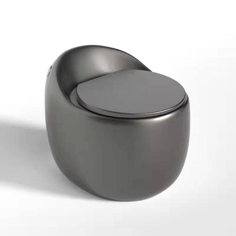 Modern Ceramic Flush Toilet Seat Included Toilet Bowl for Washroom 21"L x 28"W x 22"H Grey Clearhalo 'Bathroom Remodel & Bathroom Fixtures' 'Home Improvement' 'home_improvement' 'home_improvement_toilets' 'Toilets & Bidets' 'Toilets' 7056169