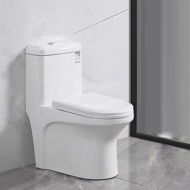 Modern Ceramic Flush Toilet Seat Included Toilet Bowl for Washroom 14"L x 26"W x 30"H White Clearhalo 'Bathroom Remodel & Bathroom Fixtures' 'Home Improvement' 'home_improvement' 'home_improvement_toilets' 'Toilets & Bidets' 'Toilets' 7056173
