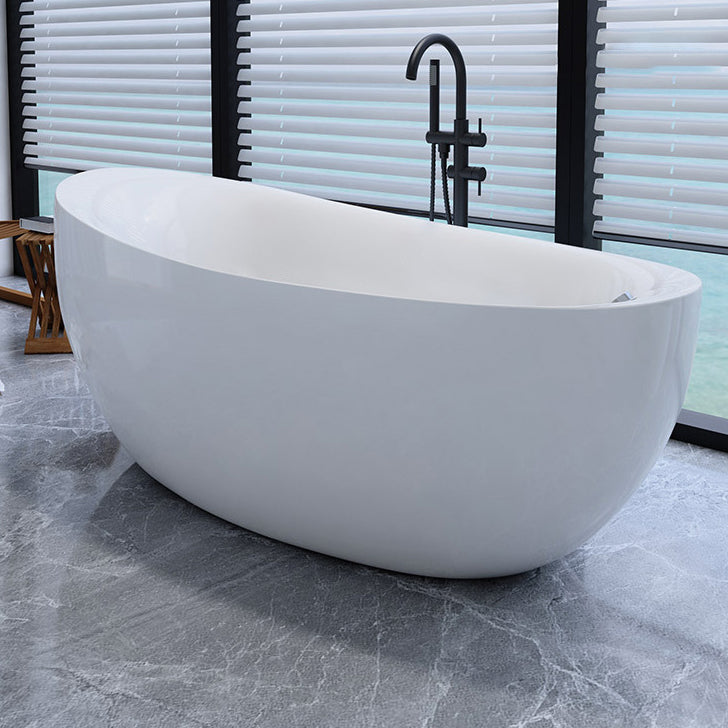Modern Slipper Bathtub Freestanding Acrylic Soaking White Bath 71"L x 31"W x 27"H Clearhalo 'Bathroom Remodel & Bathroom Fixtures' 'Bathtubs' 'Home Improvement' 'home_improvement' 'home_improvement_bathtubs' 'Showers & Bathtubs' 7056207