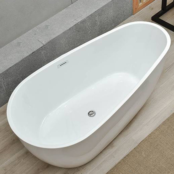 Center Modern Bathtub Freestanding Acrylic Soaking White Bath 66.9"L x 33.5"W x 23.6"H Tub Clearhalo 'Bathroom Remodel & Bathroom Fixtures' 'Bathtubs' 'Home Improvement' 'home_improvement' 'home_improvement_bathtubs' 'Showers & Bathtubs' 7056281