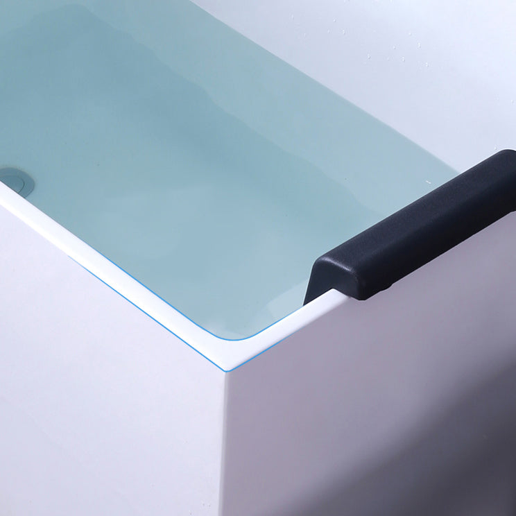 Modern Rectangular Bathtub Freestanding Acrylic Soaking White Bathtub (Board not Included) Clearhalo 'Bathroom Remodel & Bathroom Fixtures' 'Bathtubs' 'Home Improvement' 'home_improvement' 'home_improvement_bathtubs' 'Showers & Bathtubs' 7056318