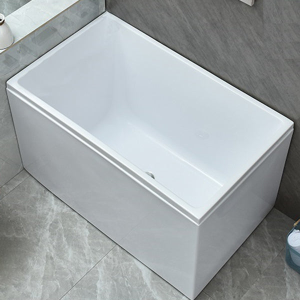 Acrylic Modern Bath Freestanding Soaking White Rectangular Bathtub Left Tub Clearhalo 'Bathroom Remodel & Bathroom Fixtures' 'Bathtubs' 'Home Improvement' 'home_improvement' 'home_improvement_bathtubs' 'Showers & Bathtubs' 7056382