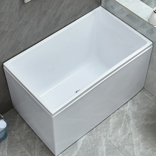 Acrylic Modern Bath Freestanding Soaking White Rectangular Bathtub Right Tub Clearhalo 'Bathroom Remodel & Bathroom Fixtures' 'Bathtubs' 'Home Improvement' 'home_improvement' 'home_improvement_bathtubs' 'Showers & Bathtubs' 7056386