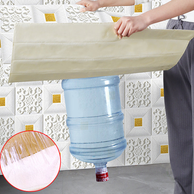 Modern Pearl Wainscoting PVC Wall Access Panel Peel and Stick Wall Tile Set of 10 Clearhalo 'Flooring 'Home Improvement' 'home_improvement' 'home_improvement_wall_paneling' 'Wall Paneling' 'wall_paneling' 'Walls & Ceilings' Walls and Ceiling' 7062280