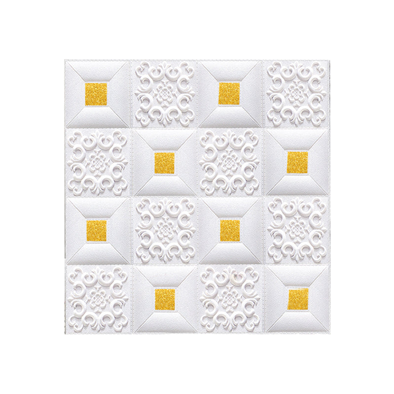 Modern Pearl Wainscoting PVC Wall Access Panel Peel and Stick Wall Tile ...