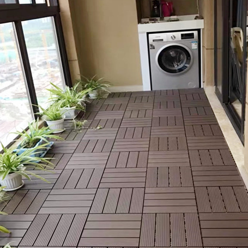 Water-resistant Deck Plank Stripe Composite Square Outdoor Floor Board Patio Clearhalo 'Home Improvement' 'home_improvement' 'home_improvement_outdoor_deck_tiles_planks' 'Outdoor Deck Tiles & Planks' 'Outdoor Flooring & Tile' 'Outdoor Remodel' 'outdoor_deck_tiles_planks' 7062637