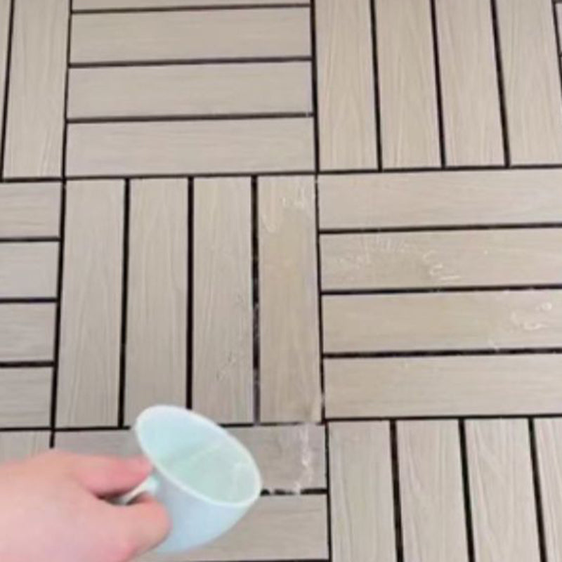 Water-resistant Deck Plank Stripe Composite Square Outdoor Floor Board Patio Clearhalo 'Home Improvement' 'home_improvement' 'home_improvement_outdoor_deck_tiles_planks' 'Outdoor Deck Tiles & Planks' 'Outdoor Flooring & Tile' 'Outdoor Remodel' 'outdoor_deck_tiles_planks' 7062648