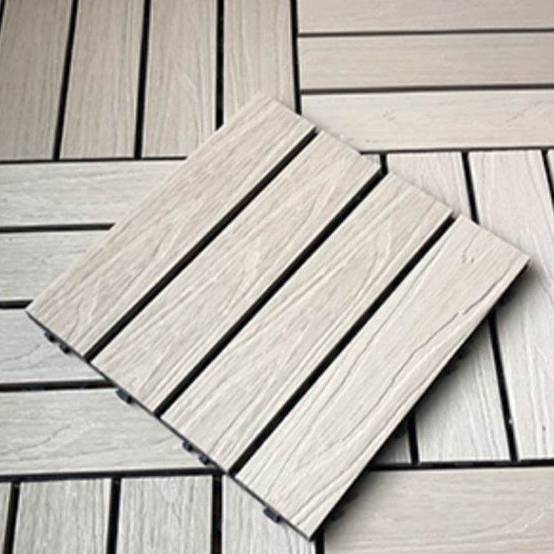Water-resistant Deck Plank Stripe Composite Square Outdoor Floor Board Patio Clearhalo 'Home Improvement' 'home_improvement' 'home_improvement_outdoor_deck_tiles_planks' 'Outdoor Deck Tiles & Planks' 'Outdoor Flooring & Tile' 'Outdoor Remodel' 'outdoor_deck_tiles_planks' 7062650