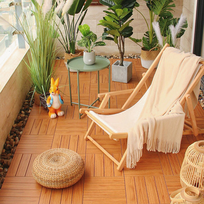 Outdoor Floor Patio Stripe Composite Square Water-resistant Deck Plank Clearhalo 'Home Improvement' 'home_improvement' 'home_improvement_outdoor_deck_tiles_planks' 'Outdoor Deck Tiles & Planks' 'Outdoor Flooring & Tile' 'Outdoor Remodel' 'outdoor_deck_tiles_planks' 7062718
