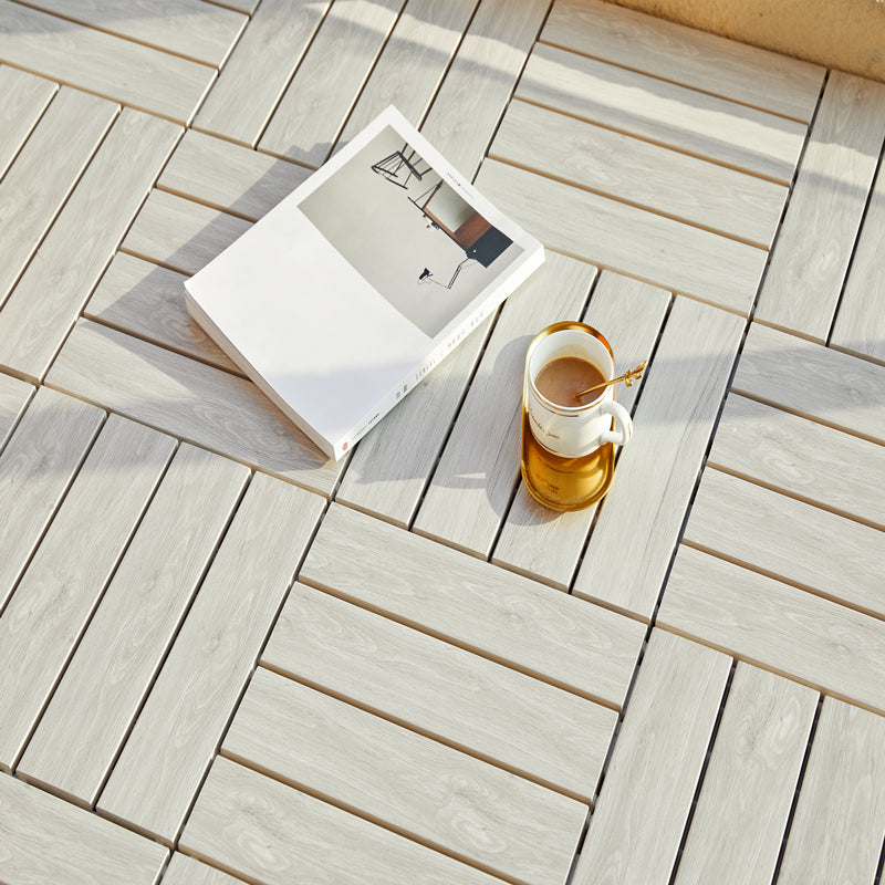 Outdoor Floor Patio Stripe Composite Square Water-resistant Deck Plank Grey Clearhalo 'Home Improvement' 'home_improvement' 'home_improvement_outdoor_deck_tiles_planks' 'Outdoor Deck Tiles & Planks' 'Outdoor Flooring & Tile' 'Outdoor Remodel' 'outdoor_deck_tiles_planks' 7062719