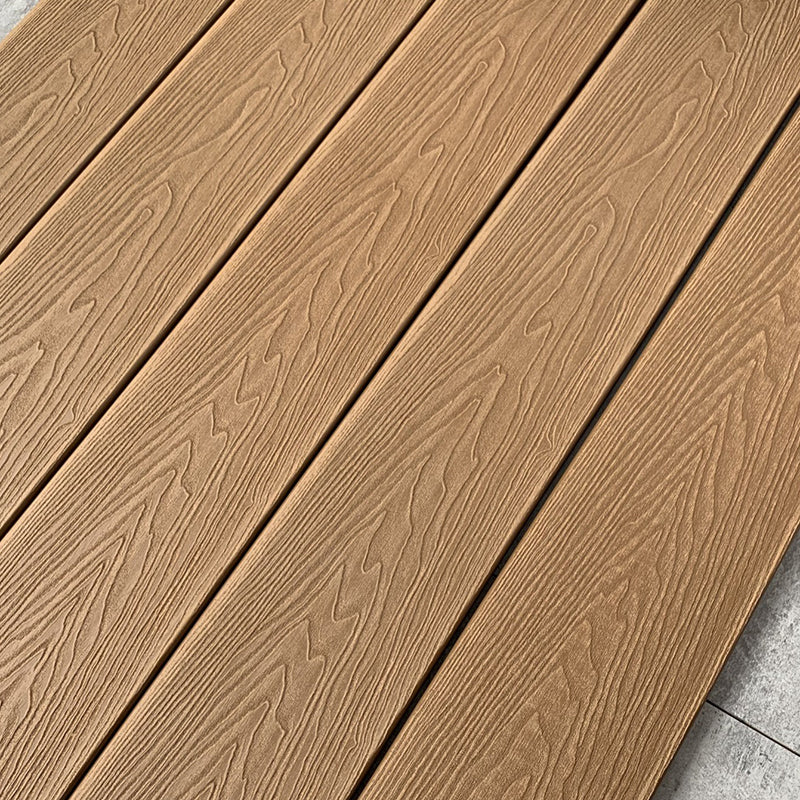 Outdoor Floor Patio Wooden Stripe Composite Waterproof Deck Plank Clearhalo 'Home Improvement' 'home_improvement' 'home_improvement_outdoor_deck_tiles_planks' 'Outdoor Deck Tiles & Planks' 'Outdoor Flooring & Tile' 'Outdoor Remodel' 'outdoor_deck_tiles_planks' 7062739
