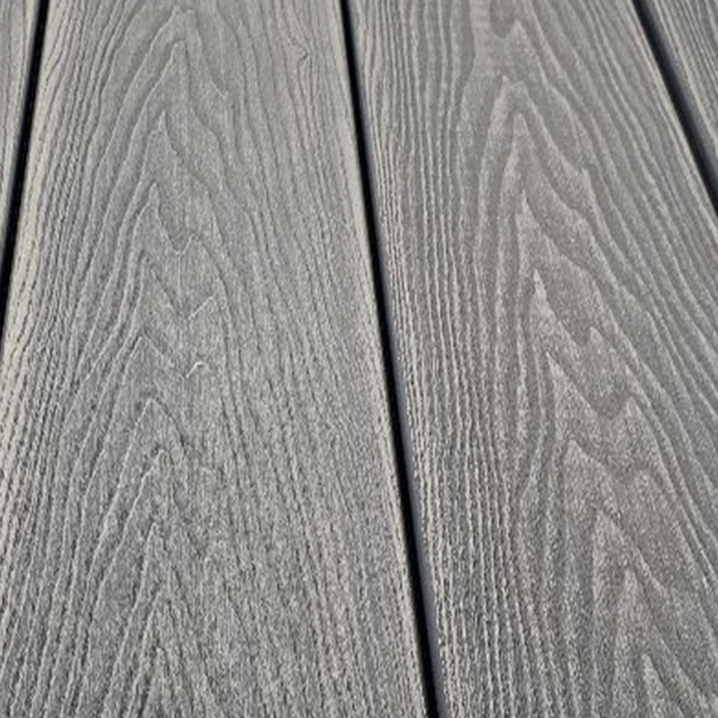 Outdoor Floor Patio Wooden Stripe Composite Waterproof Deck Plank Light Gray Clearhalo 'Home Improvement' 'home_improvement' 'home_improvement_outdoor_deck_tiles_planks' 'Outdoor Deck Tiles & Planks' 'Outdoor Flooring & Tile' 'Outdoor Remodel' 'outdoor_deck_tiles_planks' 7062743