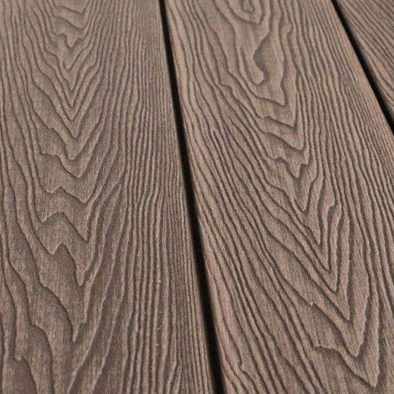 Outdoor Floor Patio Wooden Stripe Composite Waterproof Deck Plank Coffee Clearhalo 'Home Improvement' 'home_improvement' 'home_improvement_outdoor_deck_tiles_planks' 'Outdoor Deck Tiles & Planks' 'Outdoor Flooring & Tile' 'Outdoor Remodel' 'outdoor_deck_tiles_planks' 7062745