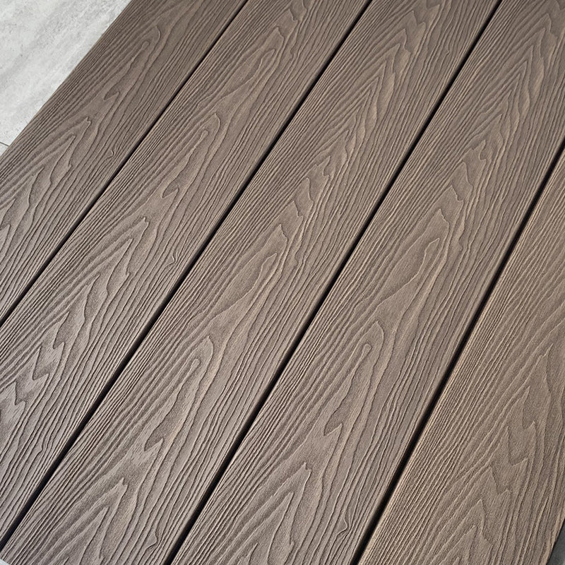 Outdoor Floor Patio Wooden Stripe Composite Waterproof Deck Plank Clearhalo 'Home Improvement' 'home_improvement' 'home_improvement_outdoor_deck_tiles_planks' 'Outdoor Deck Tiles & Planks' 'Outdoor Flooring & Tile' 'Outdoor Remodel' 'outdoor_deck_tiles_planks' 7062746