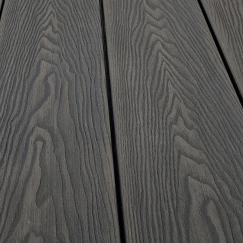 Outdoor Floor Patio Wooden Stripe Composite Waterproof Deck Plank Black Clearhalo 'Home Improvement' 'home_improvement' 'home_improvement_outdoor_deck_tiles_planks' 'Outdoor Deck Tiles & Planks' 'Outdoor Flooring & Tile' 'Outdoor Remodel' 'outdoor_deck_tiles_planks' 7062747