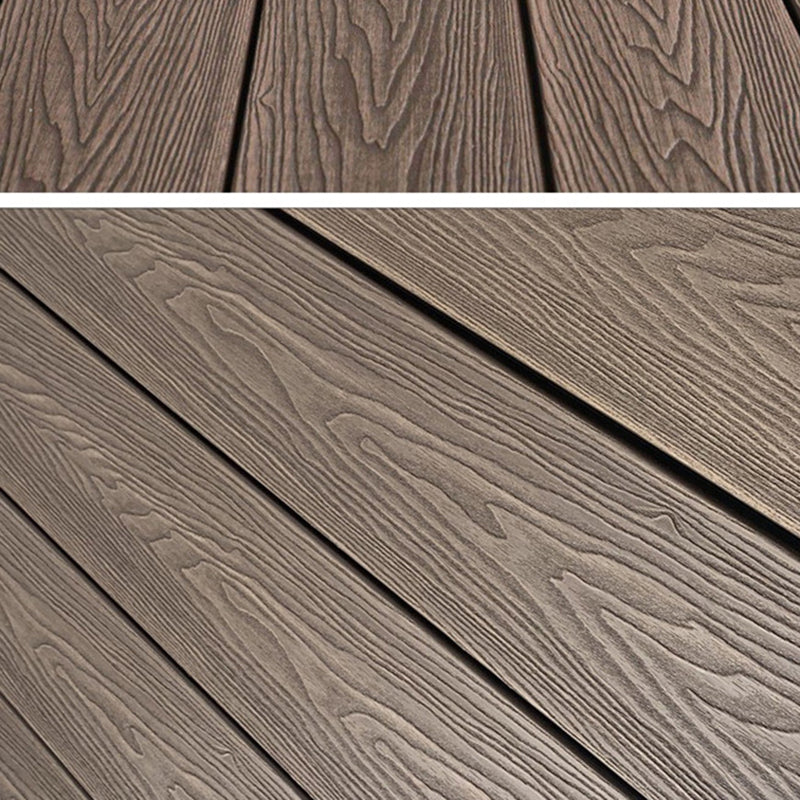 Outdoor Floor Patio Wooden Stripe Composite Waterproof Deck Plank Clearhalo 'Home Improvement' 'home_improvement' 'home_improvement_outdoor_deck_tiles_planks' 'Outdoor Deck Tiles & Planks' 'Outdoor Flooring & Tile' 'Outdoor Remodel' 'outdoor_deck_tiles_planks' 7062751