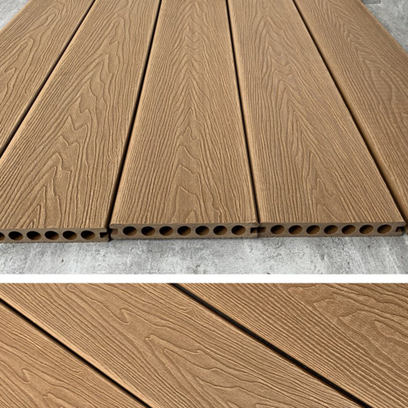 Outdoor Floor Patio Wooden Stripe Composite Waterproof Deck Plank Clearhalo 'Home Improvement' 'home_improvement' 'home_improvement_outdoor_deck_tiles_planks' 'Outdoor Deck Tiles & Planks' 'Outdoor Flooring & Tile' 'Outdoor Remodel' 'outdoor_deck_tiles_planks' 7062752