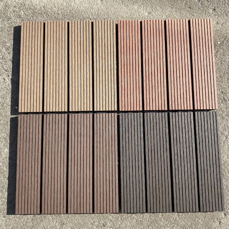 12" X 12" PVC 6-Slat Square Patio Tiles Snap Fit Installation Outdoor Flooring Tiles Clearhalo 'Home Improvement' 'home_improvement' 'home_improvement_outdoor_deck_tiles_planks' 'Outdoor Deck Tiles & Planks' 'Outdoor Flooring & Tile' 'Outdoor Remodel' 'outdoor_deck_tiles_planks' 7062758