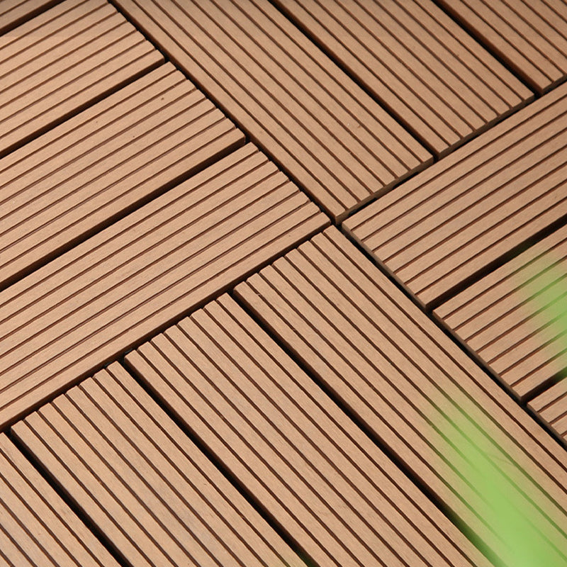 12" X 12" PVC 6-Slat Square Patio Tiles Snap Fit Installation Outdoor Flooring Tiles Clearhalo 'Home Improvement' 'home_improvement' 'home_improvement_outdoor_deck_tiles_planks' 'Outdoor Deck Tiles & Planks' 'Outdoor Flooring & Tile' 'Outdoor Remodel' 'outdoor_deck_tiles_planks' 7062760