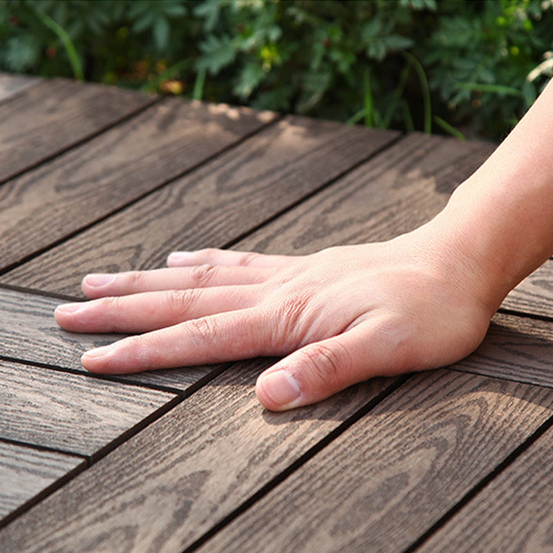 12" X 12" PVC 6-Slat Square Patio Tiles Snap Fit Installation Outdoor Flooring Tiles Clearhalo 'Home Improvement' 'home_improvement' 'home_improvement_outdoor_deck_tiles_planks' 'Outdoor Deck Tiles & Planks' 'Outdoor Flooring & Tile' 'Outdoor Remodel' 'outdoor_deck_tiles_planks' 7062767