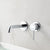 Wall Mounted Bathroom Faucet 2 Hole Faucets Low Arc Chrome Sink Faucet Chrome Clearhalo 'Bathroom Remodel & Bathroom Fixtures' 'Bathroom Sink Faucets' 'Bathroom Sinks & Faucet Components' 'bathroom_sink_faucets' 'Home Improvement' 'home_improvement' 'home_improvement_bathroom_sink_faucets' 7062936