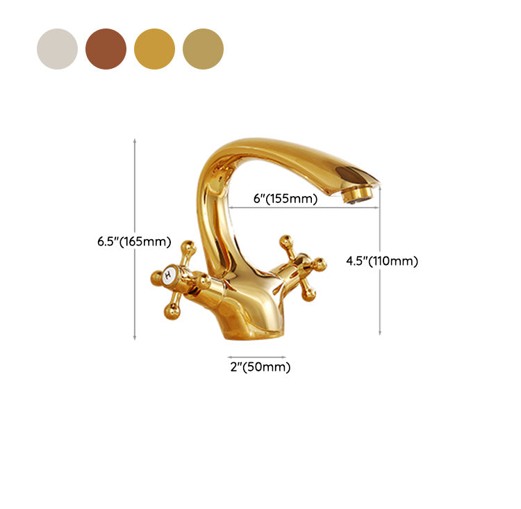 Industrial Centerset Bathroom Sink Faucet Vintage Cross Handles Lavatory Faucet Clearhalo 'Bathroom Remodel & Bathroom Fixtures' 'Bathroom Sink Faucets' 'Bathroom Sinks & Faucet Components' 'bathroom_sink_faucets' 'Home Improvement' 'home_improvement' 'home_improvement_bathroom_sink_faucets' 7062974