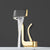 Unique Faucet Bathroom Waterfall Spout Lever Handle Single Hole Faucet Gold Clearhalo 'Bathroom Remodel & Bathroom Fixtures' 'Bathroom Sink Faucets' 'Bathroom Sinks & Faucet Components' 'bathroom_sink_faucets' 'Home Improvement' 'home_improvement' 'home_improvement_bathroom_sink_faucets' 7063023