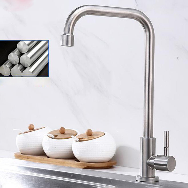 Modern Bridge Kitchen Faucet Stainless Steel High Arch Sink Faucet Clearhalo 'Home Improvement' 'home_improvement' 'home_improvement_kitchen_faucets' 'Kitchen Faucets' 'Kitchen Remodel & Kitchen Fixtures' 'Kitchen Sinks & Faucet Components' 'kitchen_faucets' 7063044