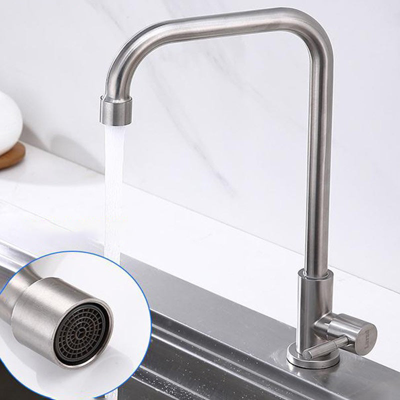 Modern Bridge Kitchen Faucet Stainless Steel High Arch Sink Faucet Clearhalo 'Home Improvement' 'home_improvement' 'home_improvement_kitchen_faucets' 'Kitchen Faucets' 'Kitchen Remodel & Kitchen Fixtures' 'Kitchen Sinks & Faucet Components' 'kitchen_faucets' 7063050