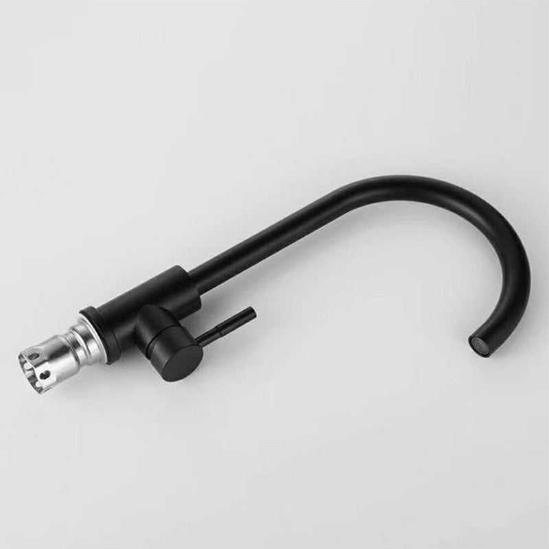 Modern Spray Kitchen Faucet Stainless Steel Swivel Spout Kitchen Sink Faucet Clearhalo 'Home Improvement' 'home_improvement' 'home_improvement_kitchen_faucets' 'Kitchen Faucets' 'Kitchen Remodel & Kitchen Fixtures' 'Kitchen Sinks & Faucet Components' 'kitchen_faucets' 7063055