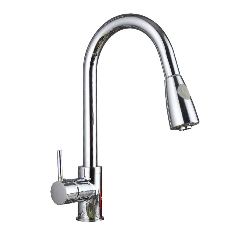 Modern Spray Kitchen Faucet Brass Pulldown Sprayer Swivel Spout Bridge Faucet Clearhalo 'Home Improvement' 'home_improvement' 'home_improvement_kitchen_faucets' 'Kitchen Faucets' 'Kitchen Remodel & Kitchen Fixtures' 'Kitchen Sinks & Faucet Components' 'kitchen_faucets' 7063106