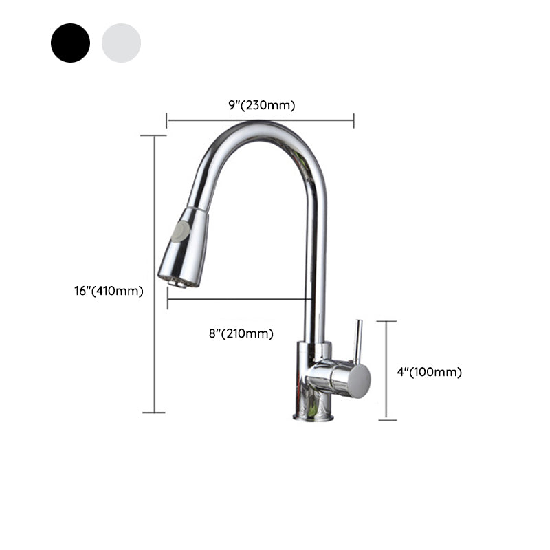 Modern Spray Kitchen Faucet Brass Pulldown Sprayer Swivel Spout Bridge Faucet Clearhalo 'Home Improvement' 'home_improvement' 'home_improvement_kitchen_faucets' 'Kitchen Faucets' 'Kitchen Remodel & Kitchen Fixtures' 'Kitchen Sinks & Faucet Components' 'kitchen_faucets' 7063111
