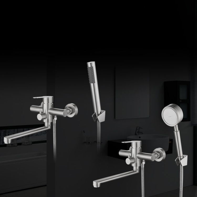 Contemporary Bridge-Style Kitchen Faucet Low Profile with Side Spray Clearhalo 'Home Improvement' 'home_improvement' 'home_improvement_kitchen_faucets' 'Kitchen Faucets' 'Kitchen Remodel & Kitchen Fixtures' 'Kitchen Sinks & Faucet Components' 'kitchen_faucets' 7063118