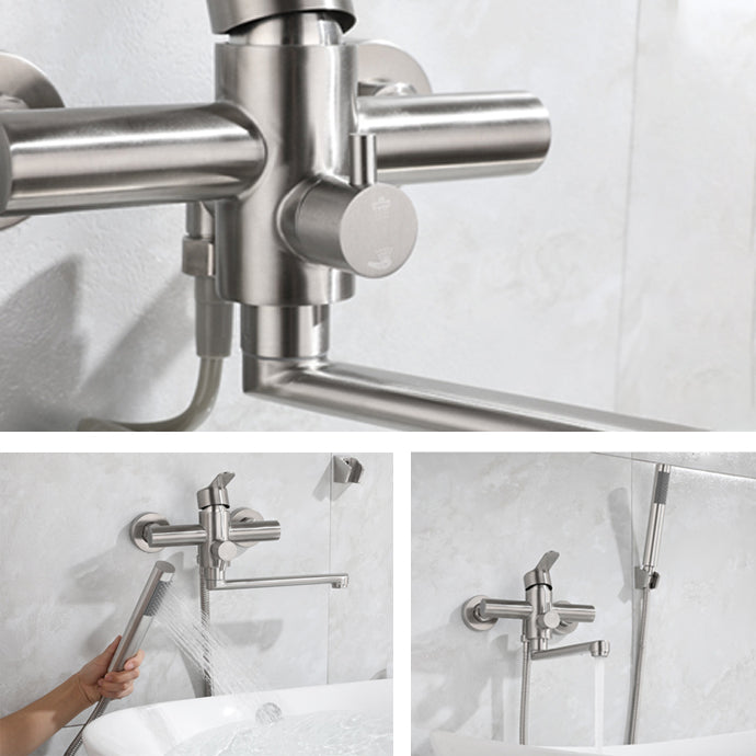 Contemporary Bridge-Style Kitchen Faucet Low Profile with Side Spray Clearhalo 'Home Improvement' 'home_improvement' 'home_improvement_kitchen_faucets' 'Kitchen Faucets' 'Kitchen Remodel & Kitchen Fixtures' 'Kitchen Sinks & Faucet Components' 'kitchen_faucets' 7063123