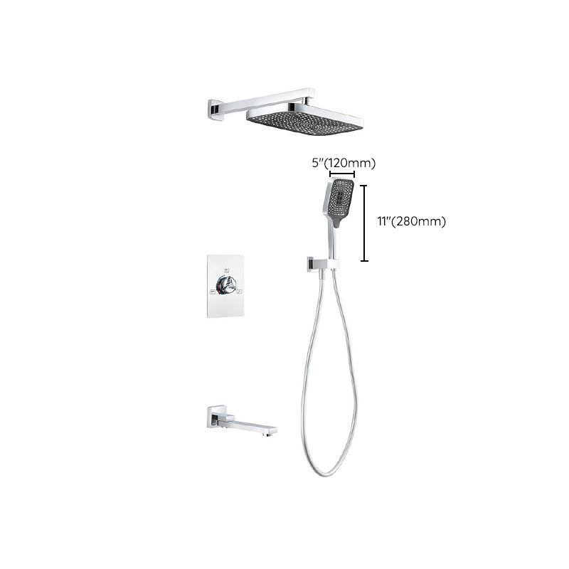 Modern simplicity Shower System with Hand Shower Adjustable Spray Pattern Shower Set Clearhalo 'Bathroom Remodel & Bathroom Fixtures' 'Home Improvement' 'home_improvement' 'home_improvement_shower_faucets' 'Shower Faucets & Systems' 'shower_faucets' 'Showers & Bathtubs Plumbing' 'Showers & Bathtubs' 7063192
