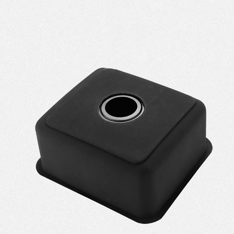 Contemporary Stainless Steel Sink in black with Strainer Drop-In Kitchen Sink Clearhalo 'Home Improvement' 'home_improvement' 'home_improvement_kitchen_sinks' 'Kitchen Remodel & Kitchen Fixtures' 'Kitchen Sinks & Faucet Components' 'Kitchen Sinks' 'kitchen_sinks' 7063425