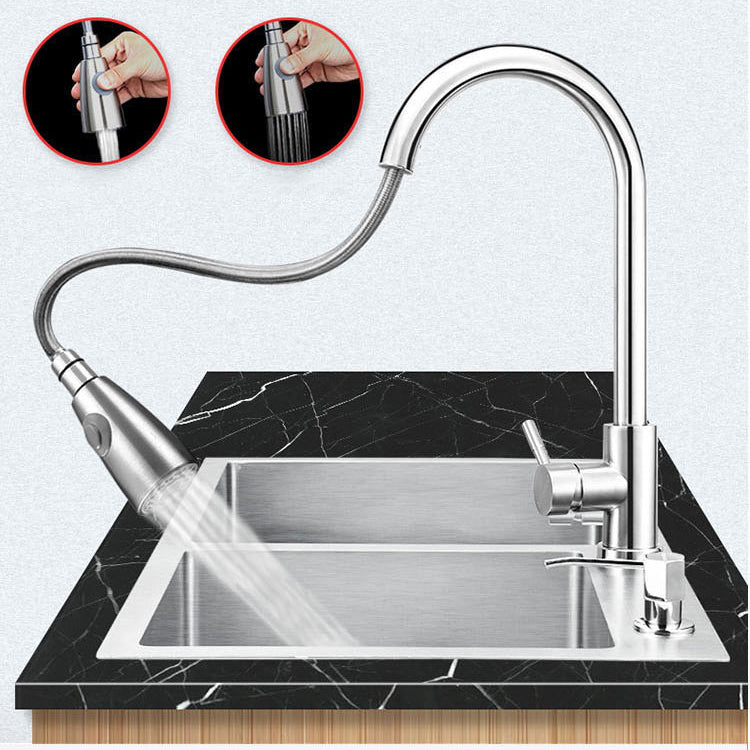 Stainless Steel Workstation Sink Dual Mount Modern Kitchen Bar Sink Clearhalo 'Home Improvement' 'home_improvement' 'home_improvement_kitchen_sinks' 'Kitchen Remodel & Kitchen Fixtures' 'Kitchen Sinks & Faucet Components' 'Kitchen Sinks' 'kitchen_sinks' 7063470