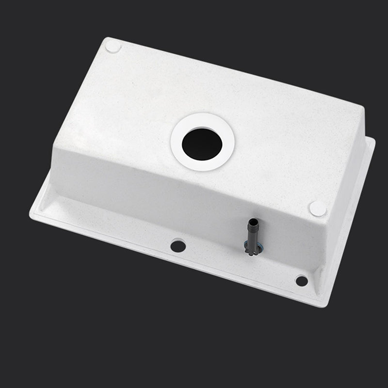 Quartz Kitchen Sink Rectangular Shape Single Bowl Kitchen Sink with Drain Strainer Kit Clearhalo 'Home Improvement' 'home_improvement' 'home_improvement_kitchen_sinks' 'Kitchen Remodel & Kitchen Fixtures' 'Kitchen Sinks & Faucet Components' 'Kitchen Sinks' 'kitchen_sinks' 7063506