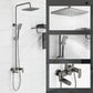 Square Shower System Wall Mount Shower Arm Grey Shower System with Shower Hose ABS 9" Square Rectangle Clearhalo 'Bathroom Remodel & Bathroom Fixtures' 'Home Improvement' 'home_improvement' 'home_improvement_shower_faucets' 'Shower Faucets & Systems' 'shower_faucets' 'Showers & Bathtubs Plumbing' 'Showers & Bathtubs' 7063524