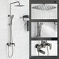Square Shower System Wall Mount Shower Arm Grey Shower System with Shower Hose Stainless Steel 304 12" Square Rectangle Clearhalo 'Bathroom Remodel & Bathroom Fixtures' 'Home Improvement' 'home_improvement' 'home_improvement_shower_faucets' 'Shower Faucets & Systems' 'shower_faucets' 'Showers & Bathtubs Plumbing' 'Showers & Bathtubs' 7063527