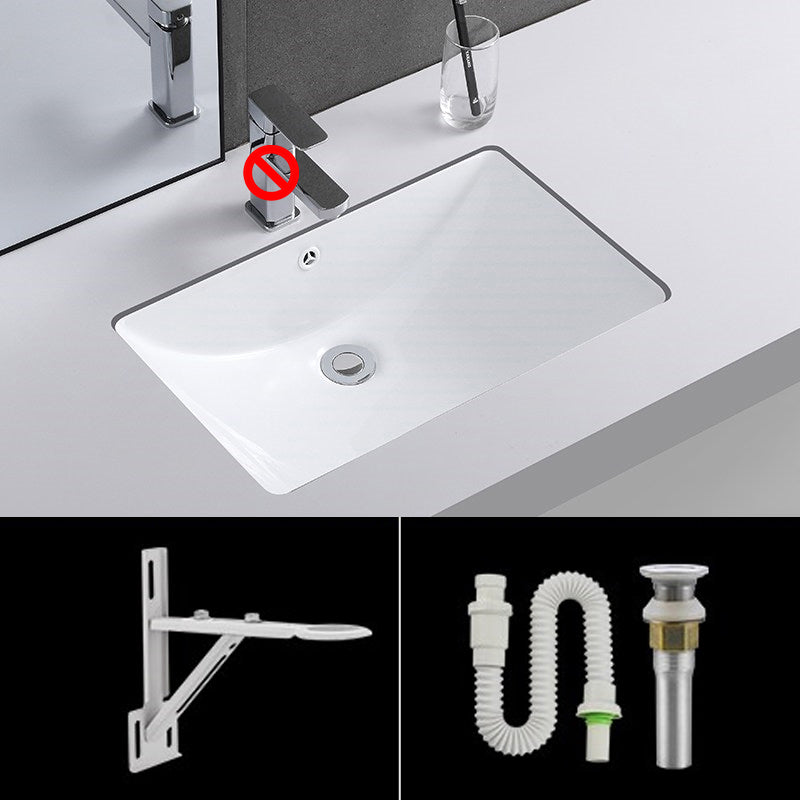 Classic Porcelain Bathroom Sink Trough Bathroom Sink in White 22"L x 14"W x 7"H Unavailiable Sink Clearhalo 'Bathroom Remodel & Bathroom Fixtures' 'Bathroom Sinks & Faucet Components' 'Bathroom Sinks' 'bathroom_sink' 'Home Improvement' 'home_improvement' 'home_improvement_bathroom_sink' 7063606