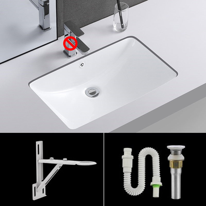 Classic Porcelain Bathroom Sink Trough Bathroom Sink in White 24"L x 15"W x 7"H Unavailiable Sink Clearhalo 'Bathroom Remodel & Bathroom Fixtures' 'Bathroom Sinks & Faucet Components' 'Bathroom Sinks' 'bathroom_sink' 'Home Improvement' 'home_improvement' 'home_improvement_bathroom_sink' 7063608