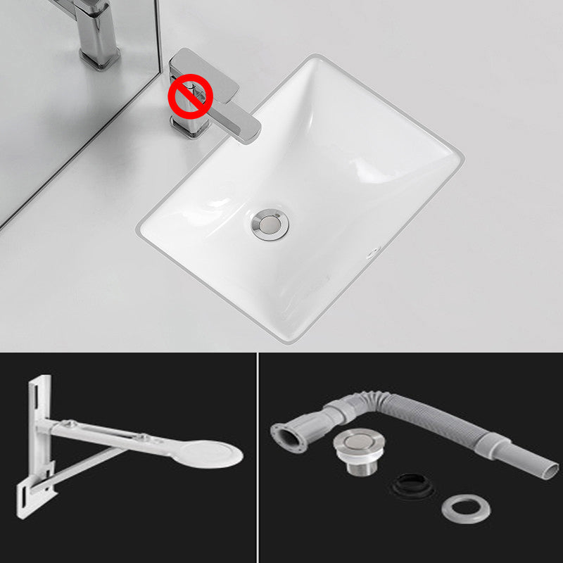 Classic Porcelain Bathroom Sink Trough Bathroom Sink in White 18"L x 13"W x 7"H Unavailiable Sink Clearhalo 'Bathroom Remodel & Bathroom Fixtures' 'Bathroom Sinks & Faucet Components' 'Bathroom Sinks' 'bathroom_sink' 'Home Improvement' 'home_improvement' 'home_improvement_bathroom_sink' 7063614