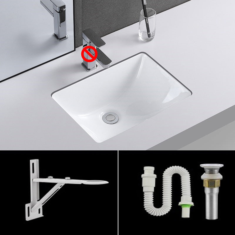 Classic Porcelain Bathroom Sink Trough Bathroom Sink in White 19"L x 14"W x 8"H Unavailiable Sink Clearhalo 'Bathroom Remodel & Bathroom Fixtures' 'Bathroom Sinks & Faucet Components' 'Bathroom Sinks' 'bathroom_sink' 'Home Improvement' 'home_improvement' 'home_improvement_bathroom_sink' 7063615