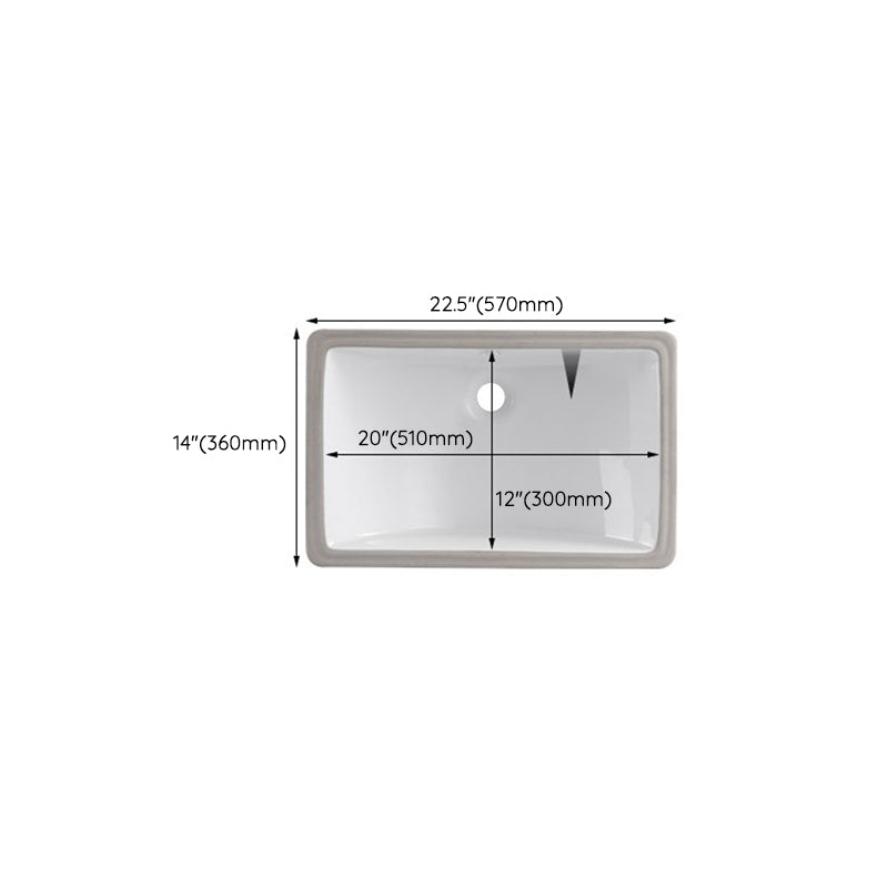 Classic Porcelain Bathroom Sink Trough Bathroom Sink in White Clearhalo 'Bathroom Remodel & Bathroom Fixtures' 'Bathroom Sinks & Faucet Components' 'Bathroom Sinks' 'bathroom_sink' 'Home Improvement' 'home_improvement' 'home_improvement_bathroom_sink' 7063621