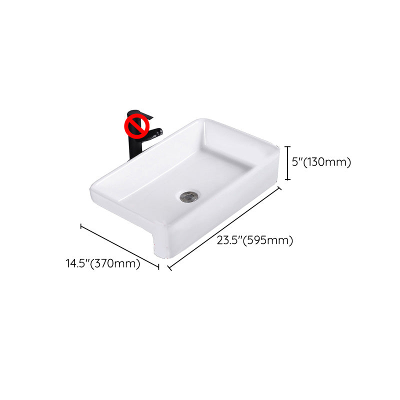 Modern Semi-Recessed Vessel Porcelain with Overflow And Drain Assembly Bathroom Sink Clearhalo 'Bathroom Remodel & Bathroom Fixtures' 'Bathroom Sinks & Faucet Components' 'Bathroom Sinks' 'bathroom_sink' 'Home Improvement' 'home_improvement' 'home_improvement_bathroom_sink' 7063711